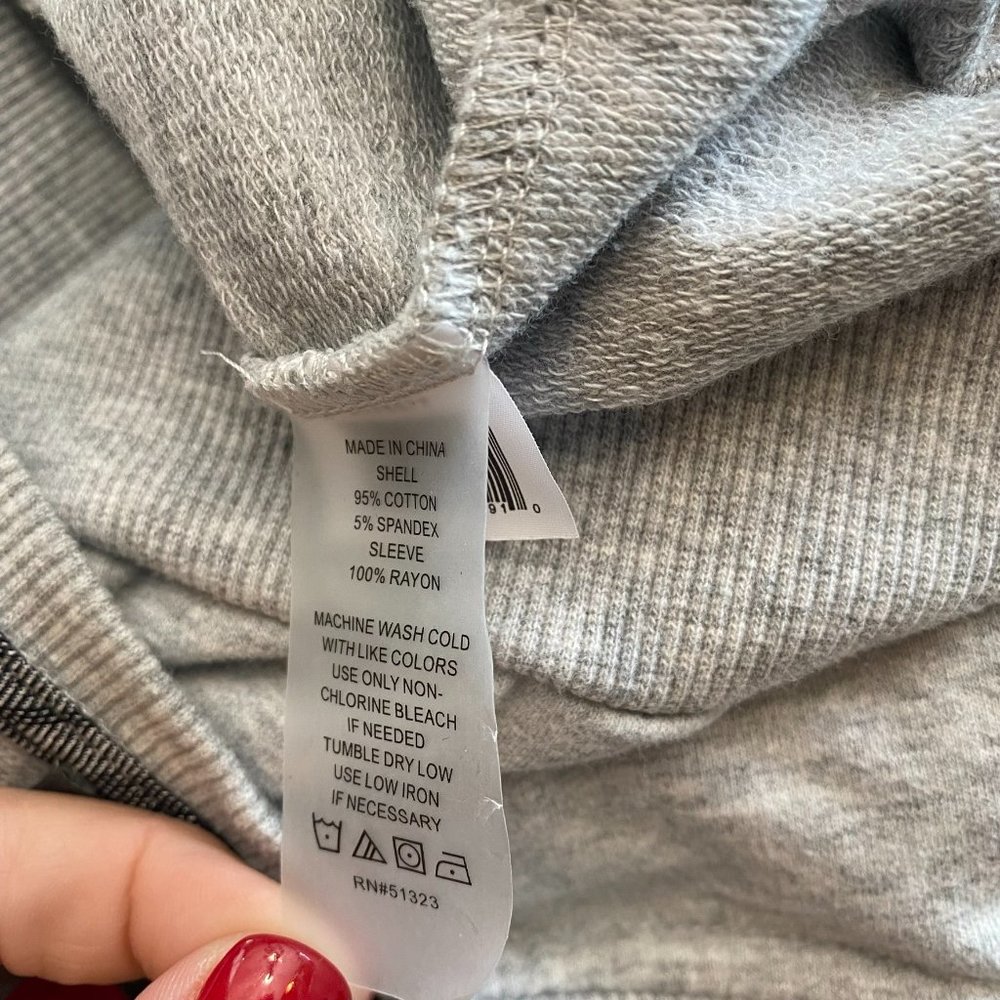 Vince Camuto Plaid Sleeve Crewneck  Sweater - Picture 7 of 8